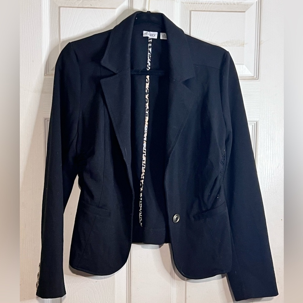 Cato black button up blazer size M - Picture 2 of 5
